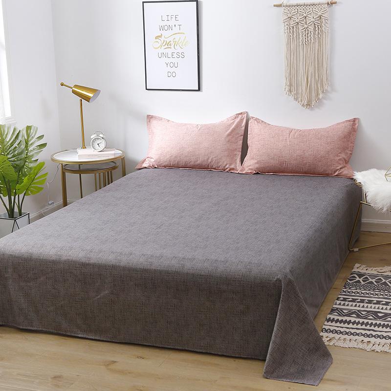 Bytový textil Jednoduchá čtyřdílná sada Koleje Jednodílná prostěradla Souprava přikrývek Jednobarevná Třídílná sada