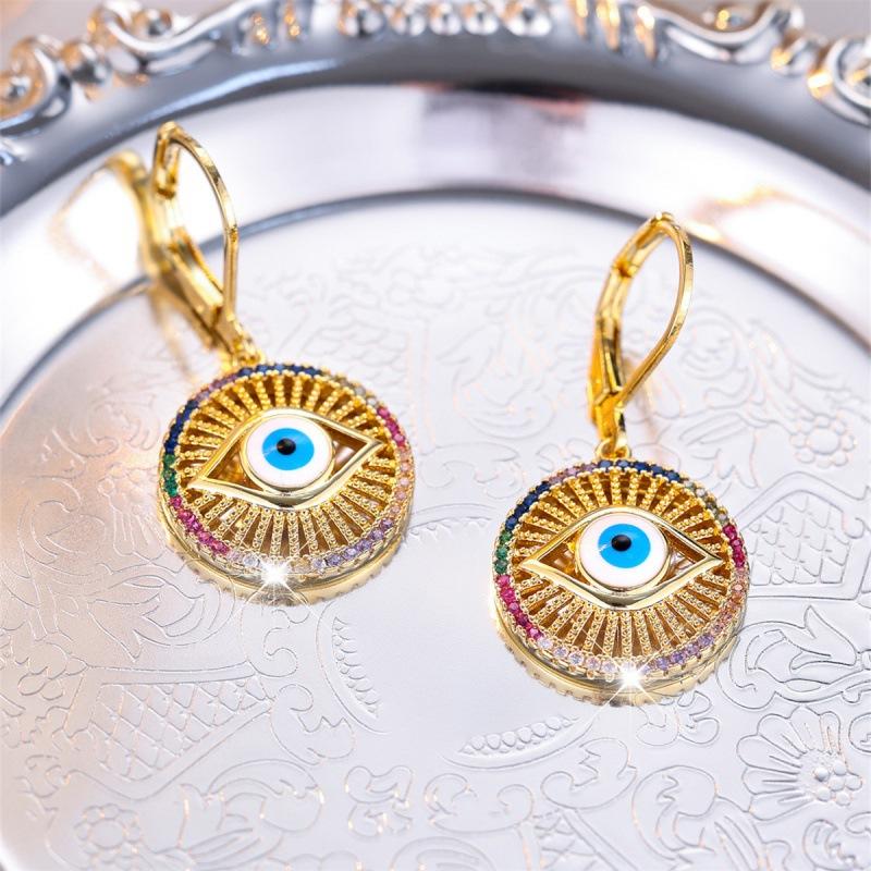 Wish Devil's Eye Round Ear Buckle Simple Personality Niche Elegant Ear Buckle Earrings