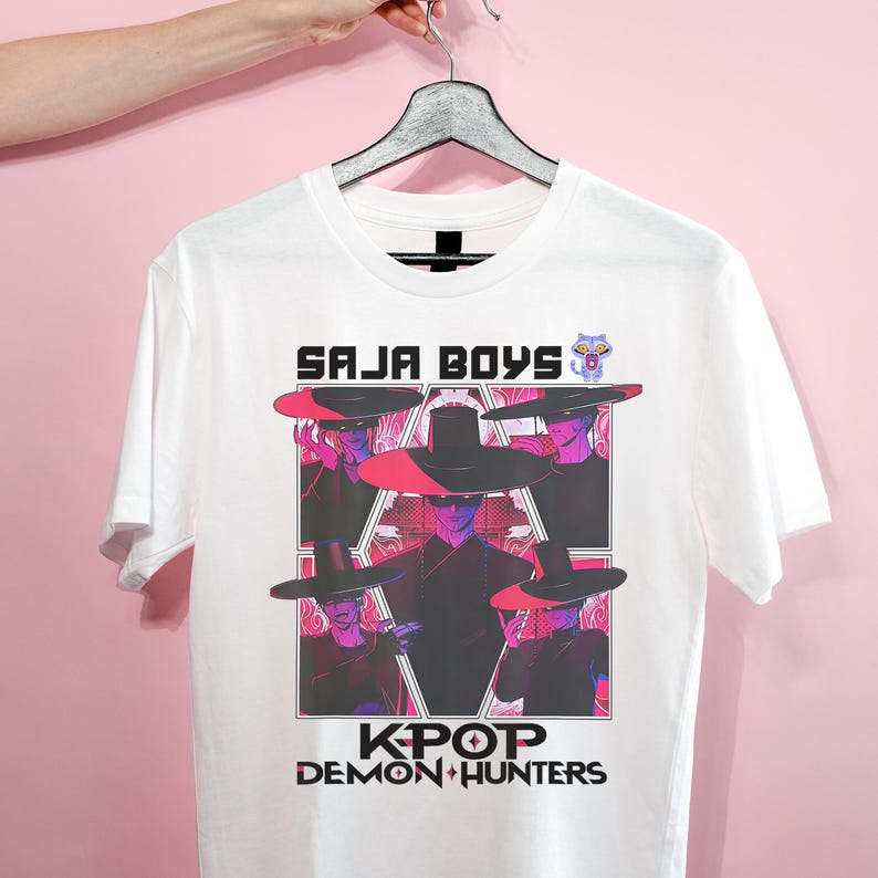 

Kpop Huntrix Tee Anime Printed Cotton Short Sleeve Retro High Street Top Casual Loose Sport T-shirt Unisex 4XL