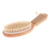 Wood + Bristle Full Body Natural Bristle Dry Skin Exfoliation Brush Massager Cleaner Scrubber