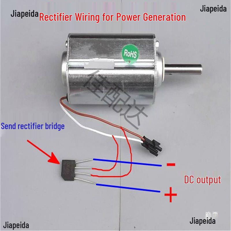 High-Power DC Motor Wind Turbine & Hand-Crank Generator