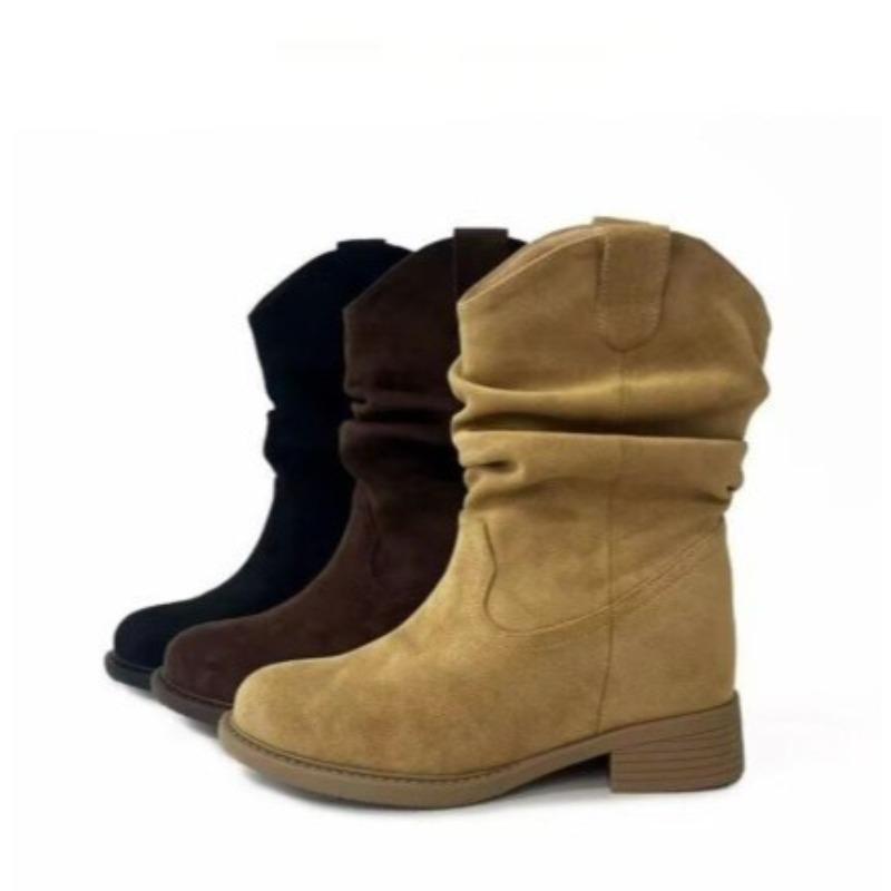 Pretty Feifei Pile Boots Women's Summer New Merad Western Cowboy Short Boots Medium Boots Martin Boots