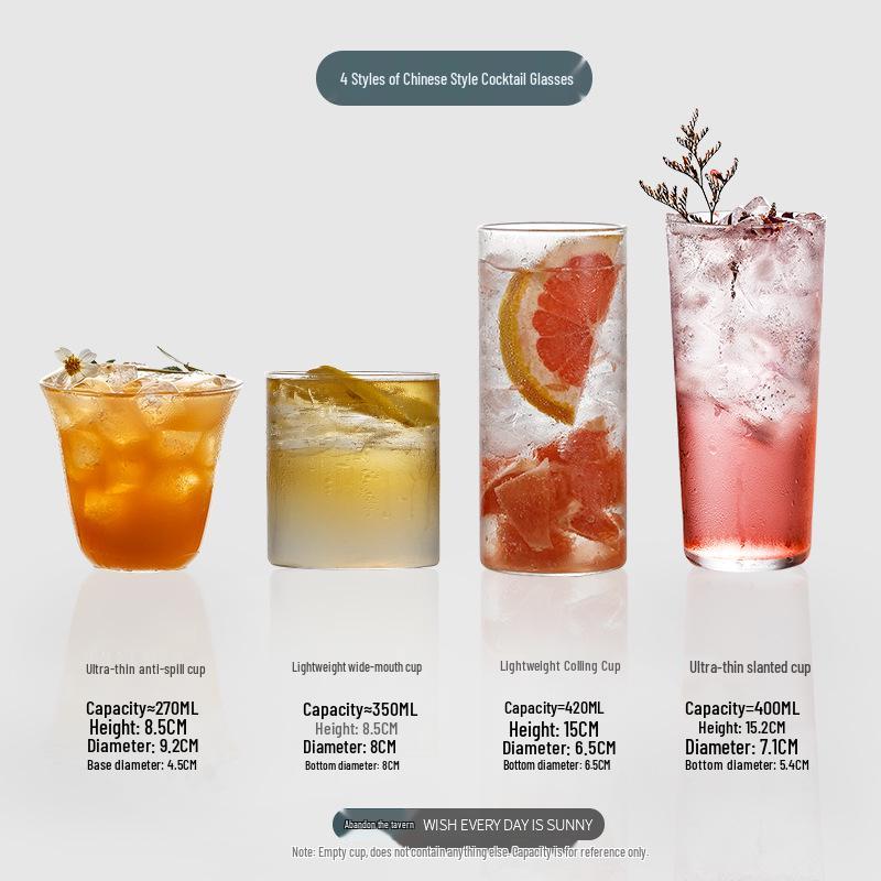 Japanische Collins-Tasse: Leichtes Highball-Glas für Cocktails und Long Island Iced Tea