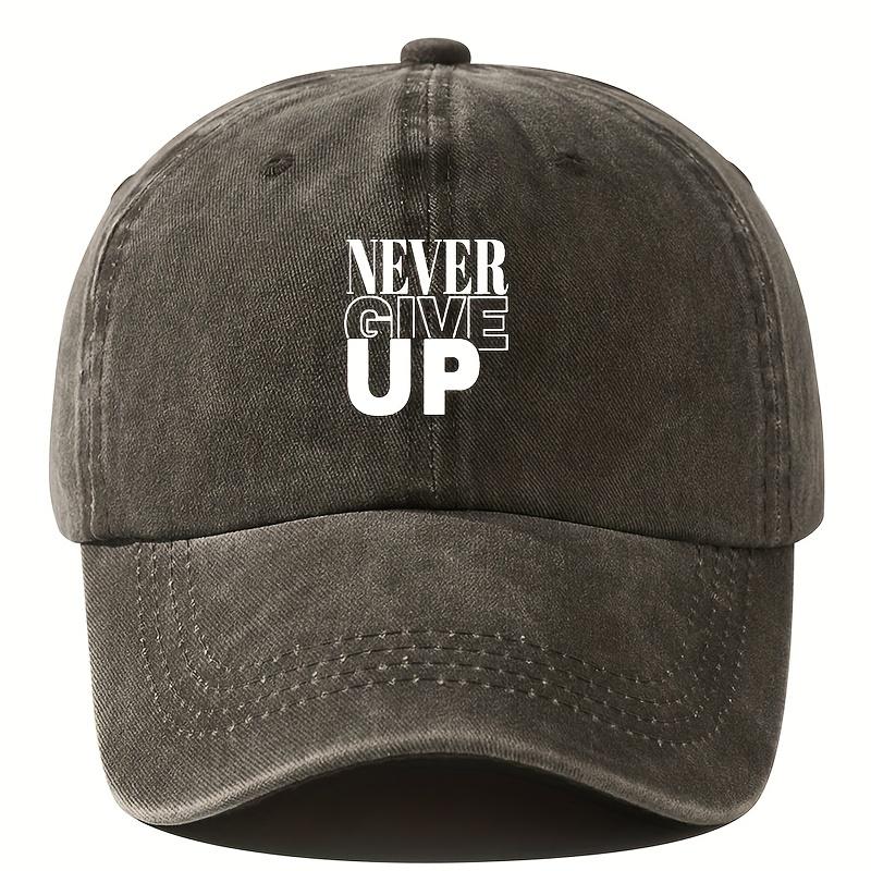 Letter Print Baseball Cap | Vintage Washed Adjustable, Soft Top for Outdoor Activities & Hip-Hop