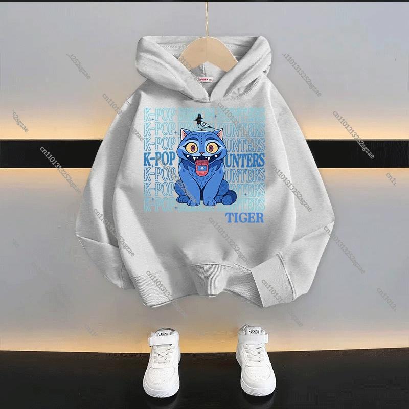 Kids Cartoon KPop Demon Hunters Hoodie 2025: Cool Hooded Pullover Sweatshirt For Boys Girls Casual Fashion Top