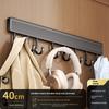 Space Aluminum Wall Hook Set With Strong Adhesive No Drilling Suitable For Bathroom And Closet Storage