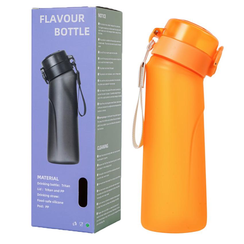 Scented 750ml Sports Water Bottle with Flavor Ring and Straw