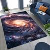 Dreamy Galaxy Universe Space Stars Black Hole Earth Rug for Bedroom Living Room Sofa Home Doormat Decor,Kid Non-slip Floor Mat