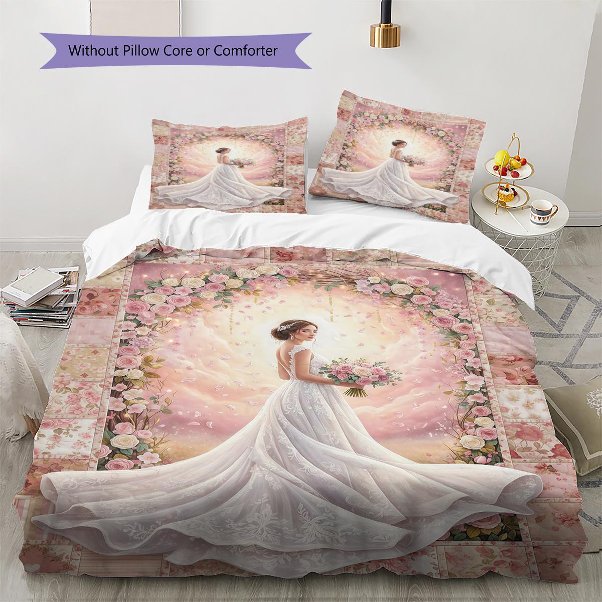 

Дитячий Плед-Ковдра Комплект Постільної Білизни Зворотний Бік Наволочка Домашній Декор Подарунок на День Народження (1 * підковдра + 2 * наволочка, без наповнювача) 135x200cm