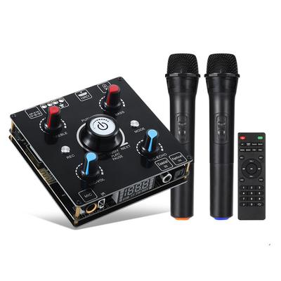 Máquina de Karaoke con Micrófono Dual Bluetooth 5.0 Amplificador de Potencia de Sonido Amplificador Integrado y Reproductor de Disco U Sistema de Subwoofer de Audio para el Hogar