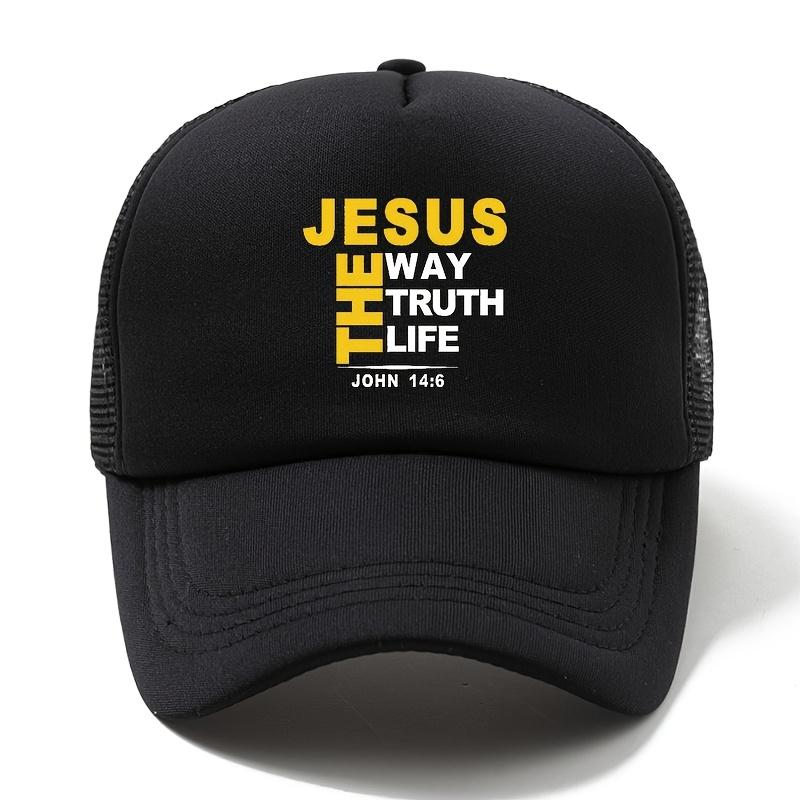 THE WAY TRUTH LIFE Baseball Cap Unisex Summer Outdoor Mesh Breathable Curved Brim Hat Trucker Baseball Cap Holiday Party Casu