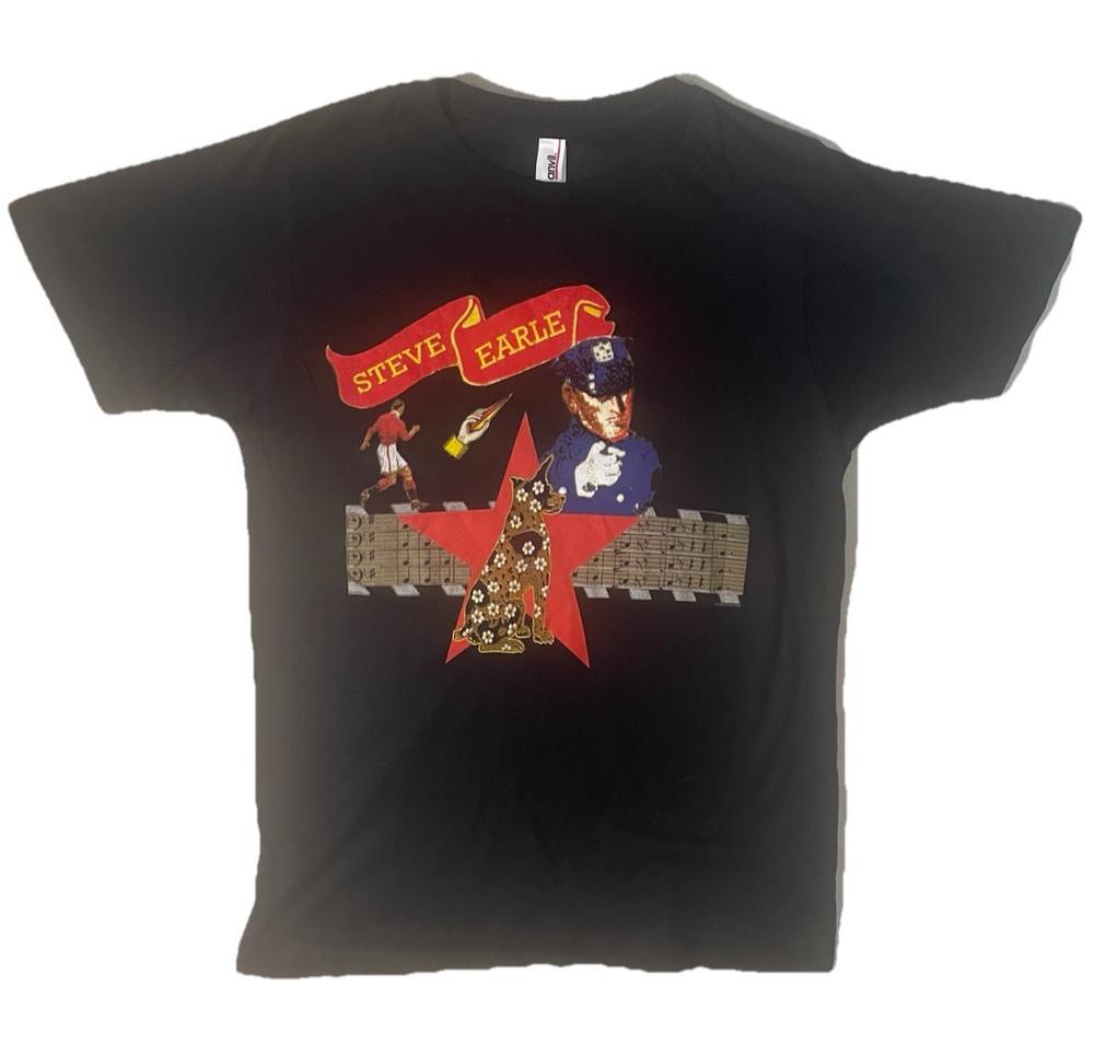 

NewSTEVE EARLE 2008 NYC CONCERT S TSHIRT Band Tee SMALL Black 2 Side Unisex T-Shirt XXXXL