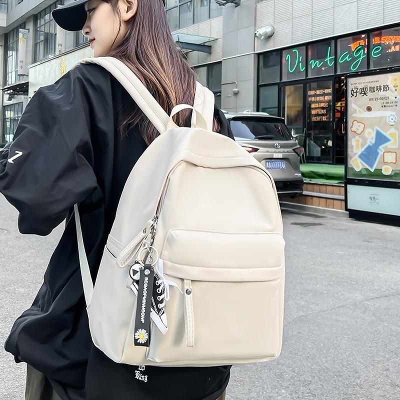 School Bag Backpack Men's Simple Large-capacity Travel Backpack Junior High School College Student Class School Bag Women