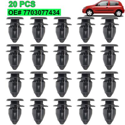 20 PCS Auto Seite Tür Innen Panel Trim Clips Retainer Befestigungen Für Renault Trafic Kangoo Clio OE #7703077434 Auto zubehör