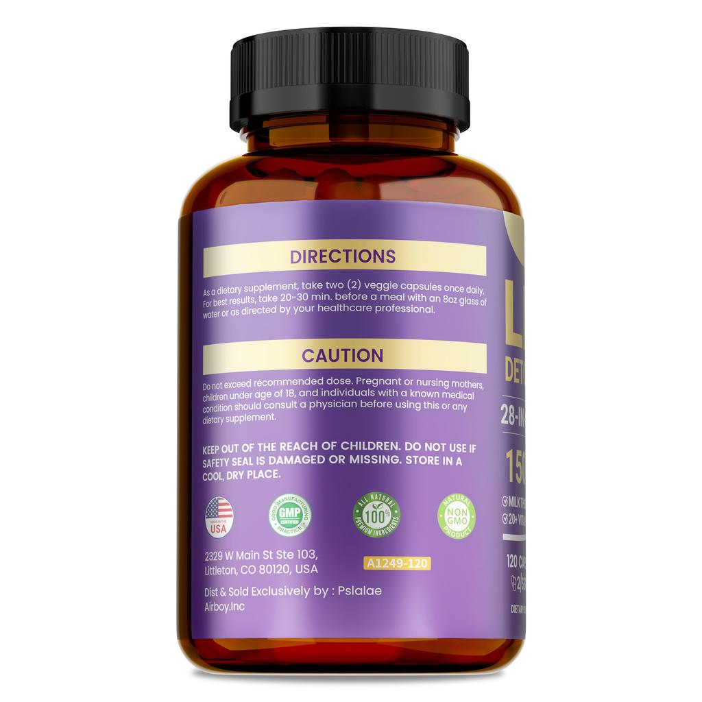 Contains Milk Thistle Extract, Supports Liver Health and Has Liver-protective Effects, Suitable for Adults, Vegan.