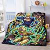 JoJo Bizarre Adventure Flannel Blanket Soft Warm Throw Lightweight Cozy Blanket for Sofa Bed Home Decoration -QJY