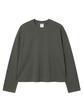 Noming Loose Fit Cropped Pigment Long Sleeve - Khaki