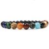 Universe Eight Planets Natural Stone Bead Bracelets Men Women Lava 7 Chakra Bracelet Yoga Energy Galaxy Solar Wristband Jewelry