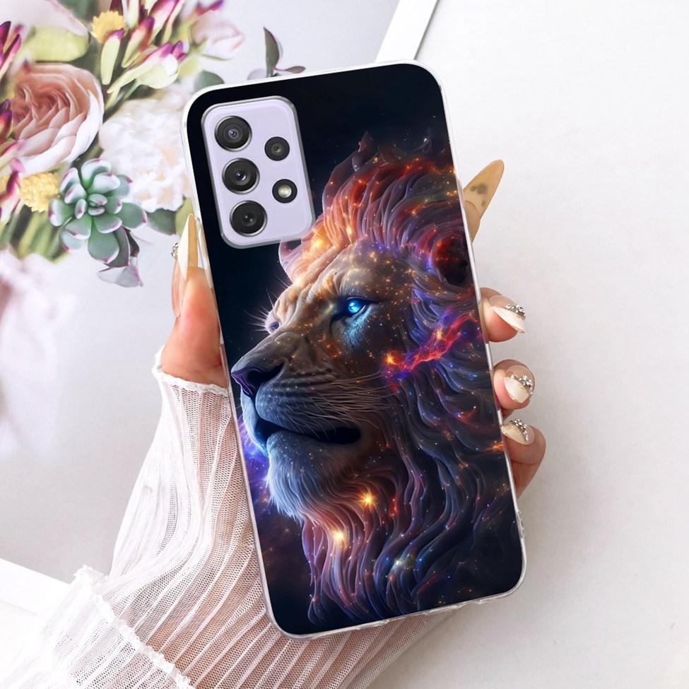 Transparent For Samsung Galaxy A72 4G Case Cute Fashion Flowers Funny Painted Casing For Samsung A72 4G SM-A725M SM-A725F Cover