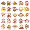50pcs Monkey-Themed Waterproof Stickers for Suitcases & Laptops