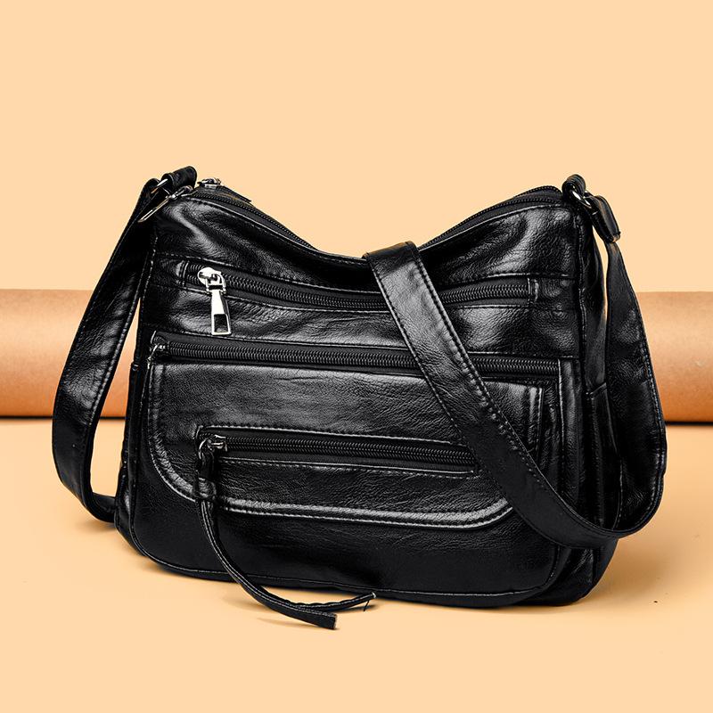 Women's Shoulder Bag Middle-aged Mom Bag Multi-pocket Shoulder Bag Lightweight Crossbody Bag