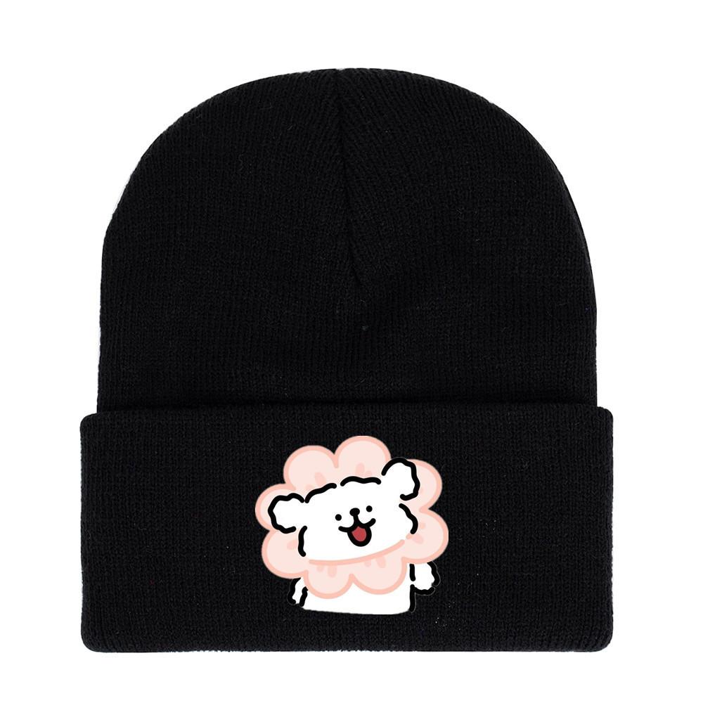 Winter Maltese Knit Hat With Printed Design For Men Women Casual Weather Cold