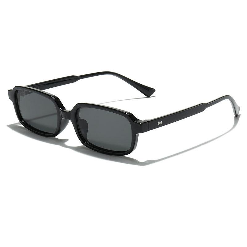 

SO&EI Retro Rivets Small Rectangle Sunglasses Women Brand Designer Men Gradient Sun Glasses UV400