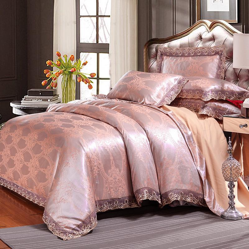 WTEMPO Brand Fashion European and American Cotton Jacquard 4pcs Bedding