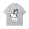 Trendy Brand Printed Short-Sleeved T-Shirt For Men And Women Loose Summer Casual Couple Oversize High Street Half-Sleeved T-Shirt