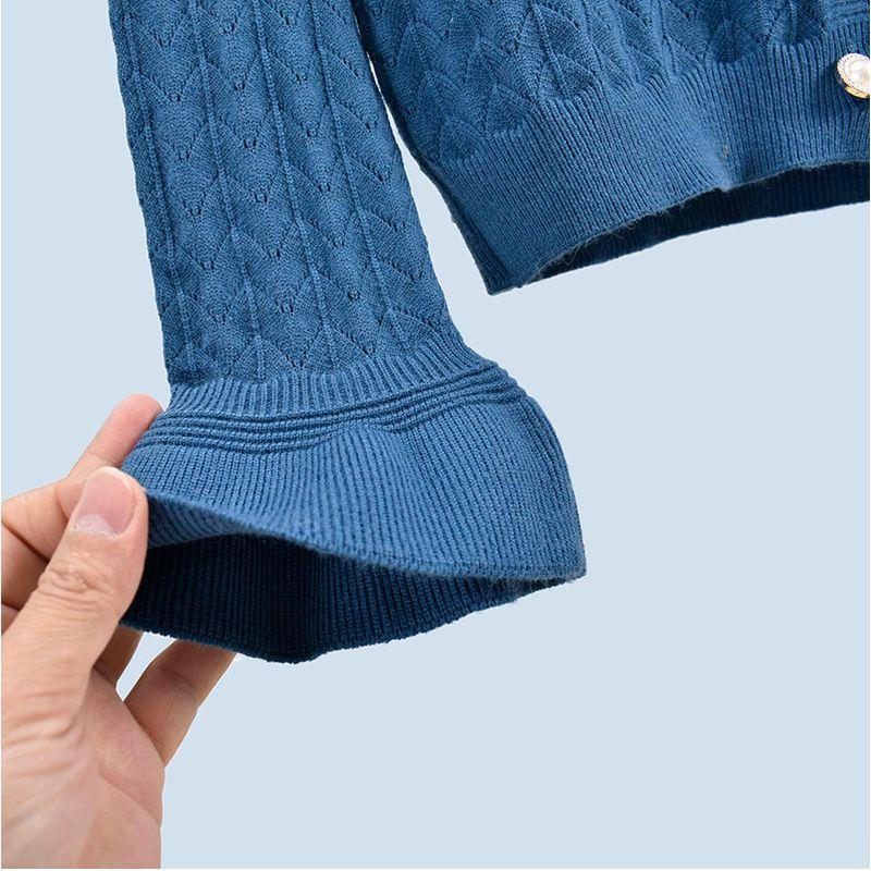 Spring & Fall Women's Top Young K-style Bell Sleeve Knitted Cardigan Sweater Outwear Outer Wear Western Style Women's Clothing