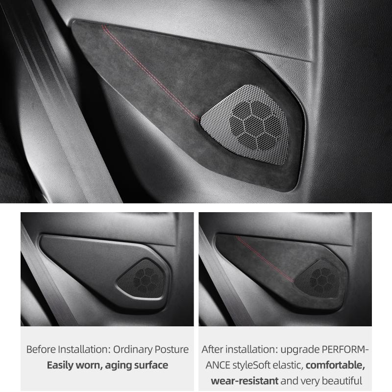 Betterhumz For Subaru BRZ/Toyota GR86 -2025 Made of Alcantara Auto Rear Seat Elbow Pad Trim Sticker Car Interior Accessories
