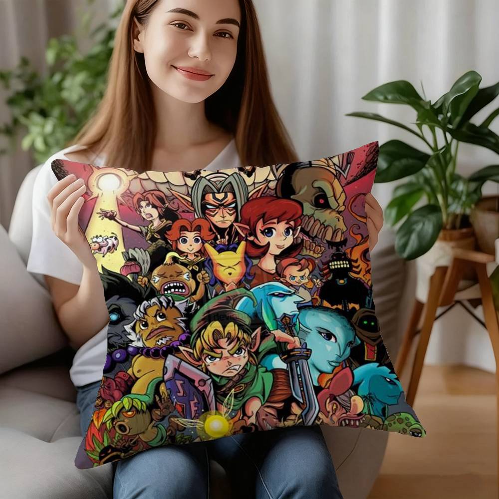 Hot Games Zeldas Legends Pillow Case Short Plush Sofa Decorative Gift Home Double-sided Printing Cushion