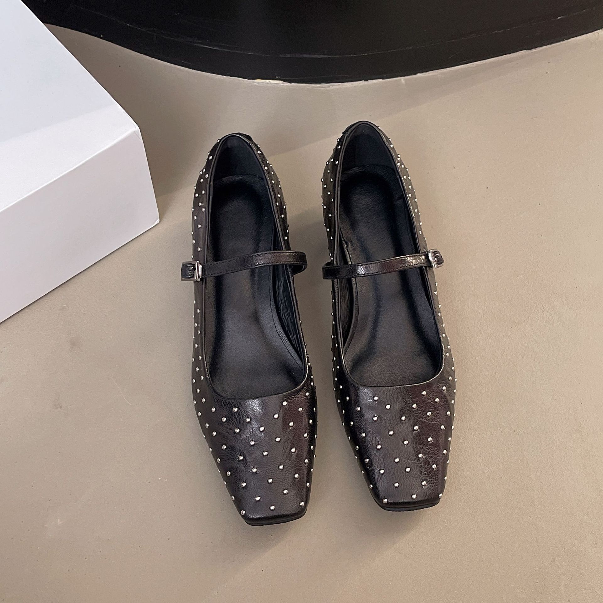 

High heels women s head polka dot buckle Mary Jane 2025 spring new wedge heel fashion sexy high heel single shoes women 35