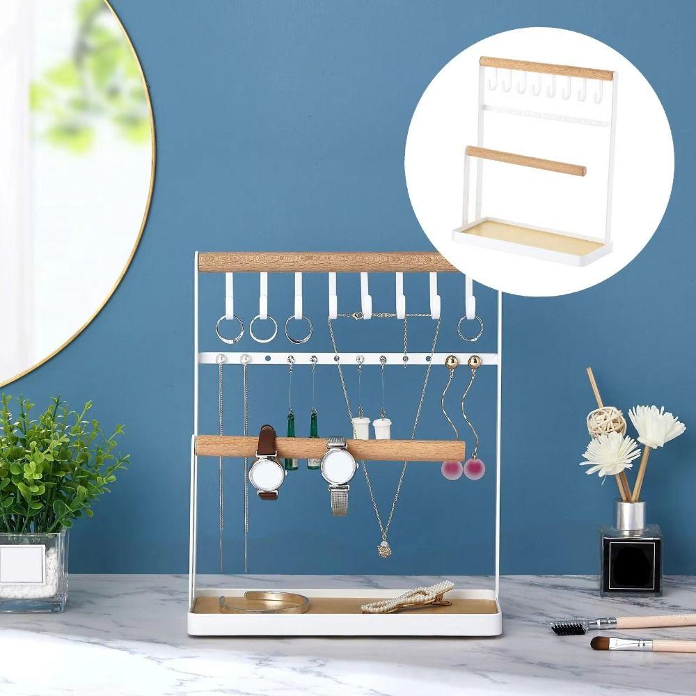 Stylish Jewelry Display Stand Large Capacity Bracelet Necklace Organizer Earrings Organization