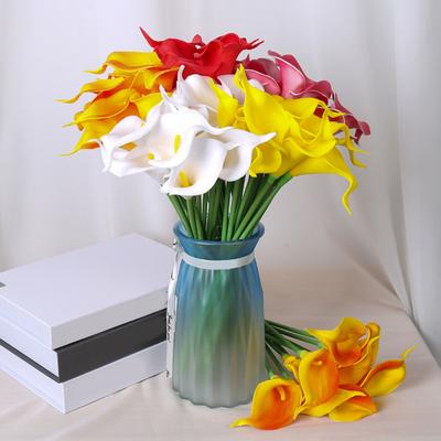 10 Pcs Simulated Calla Lily Realistic Artificial Flower Reusable Faux Calla Lily with Bendable Stem for Vase Floral Arrangement Home Decor Wedding