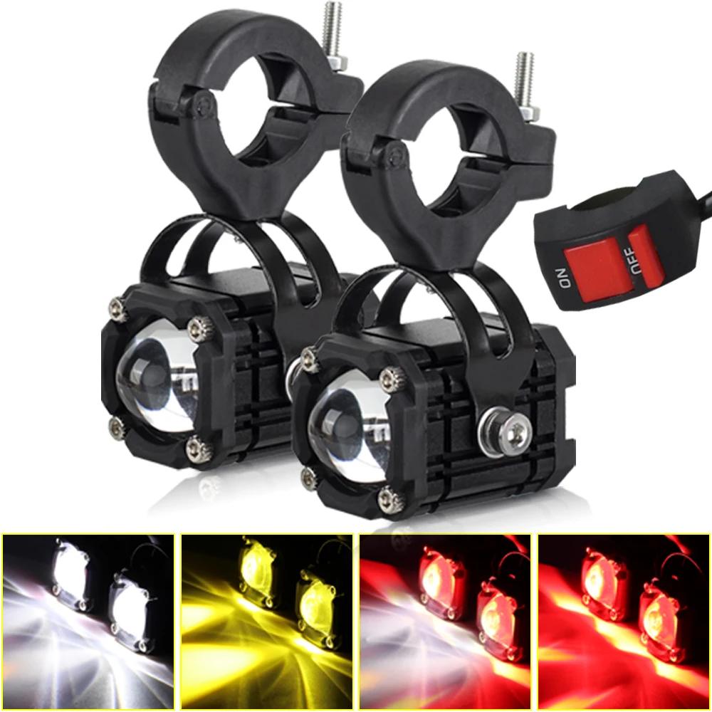 Additional Light On a Motorcycle Fog Light 12V Lens Spotlight Auxiliary Lighthouse for Electric Scooter Off Road 4X4 SUV UTV