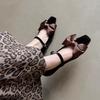 Women Shoes Summer New Butterfly Knot Women Sling Backs Heels Shoes Sexy Dress Thin Heel Pointed Toe Ladies High Heels Women