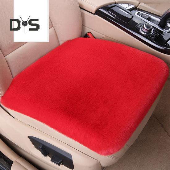 Thickened Plush Car Seat Cushion Set Anti-Slip Design Moisture-Wicking Easy Installation Soft Fluffy Front Back Seat Covers