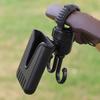 Stroller Hook Phone Stand Organizer 360 Degree Rotation Storage Hook Dual Function Stroller Phone Holder for Shopping Bags Bike Black