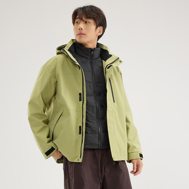3-in-1 jacket, men's and women's fleece liner, windproof and waterproof, outdoor Tibet mountaineering jacket