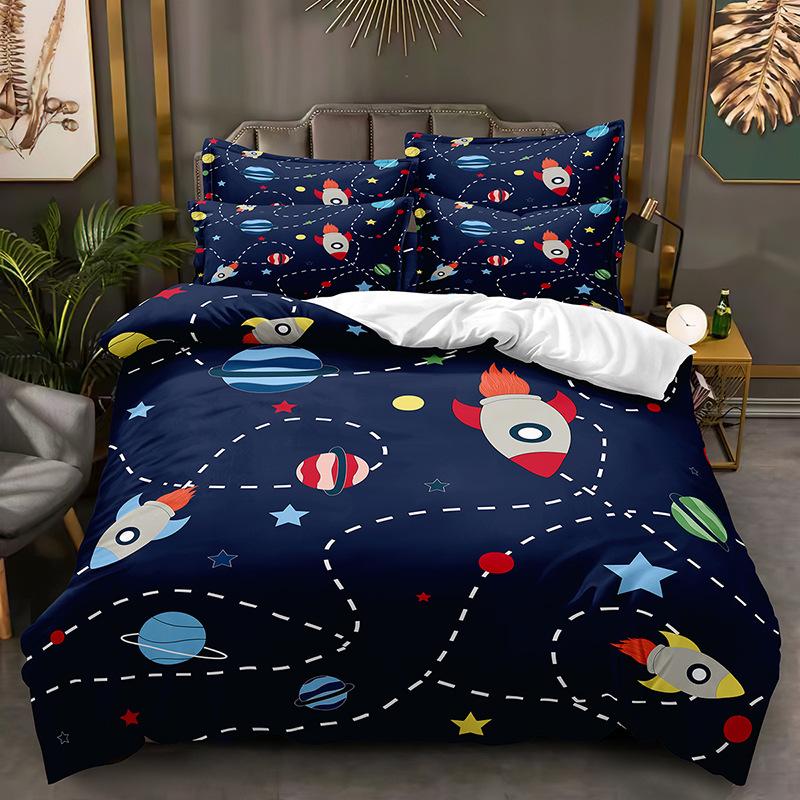 Fashion Technology Printing, 3D Digital Printing, Bedding, Duvet Covers, Pillowcases, Three-piece Sets