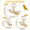 Bite Resistant Wooden Bird Perch Stand Parrots Ladder Bird Training Stand  Parrot Cage