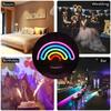 Neon Sign LED Rainbow-shaped Neon Light Battery/USB Powered Colorful Neon Lamp with Holder Base Rainbow Nightlight Decorative