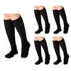 Nursery Arch Support Compression Socks for Nurses, Medical, Office, Women's, 5 Pairs (x 1), Sizes 23-25, Black (5-Pair Set) 9000022A