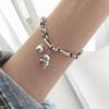 Exquisite Retro Heart Tassel Bracelet: Sterling Silver, High-End Luxury Jewelry for Women