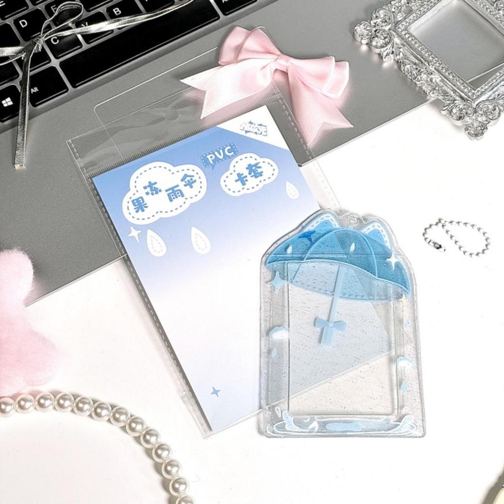 Creative Umbrella PVC Photocard Holder Idols Photo Frame Cute Sweet Card Display Desktop Decor Card Sleeve