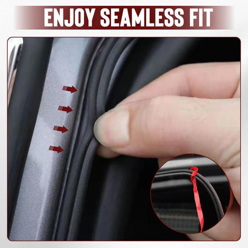 Car Door Rubber Seal Strip Double Layer Protector Noise Insulation Car Windshield Trunk Sealer Weatherstrip Auto Accessories