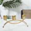 Metal Iron Candleholder Three Head Vintage Candelabra Candle Containers  Wedding Centerpiece