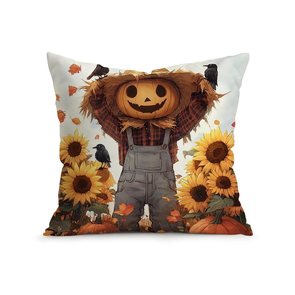 Autumn Rural Decor Pillowcase Cushion Polyester 45x45cm Throw Pillow Cover Sofa Chair Bed Cushion Cover Pillowslip Home Decor
