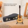 Minature Guitar Model Wooden   Musical Instrument Guitar Replica with Stand Ornament